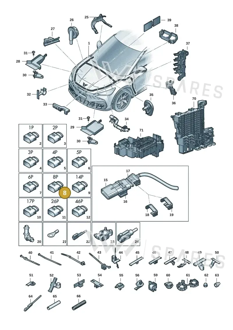 4K8973708 — SEAT CUPRA Tavascan (2023-) diagram 20h971080, position 8