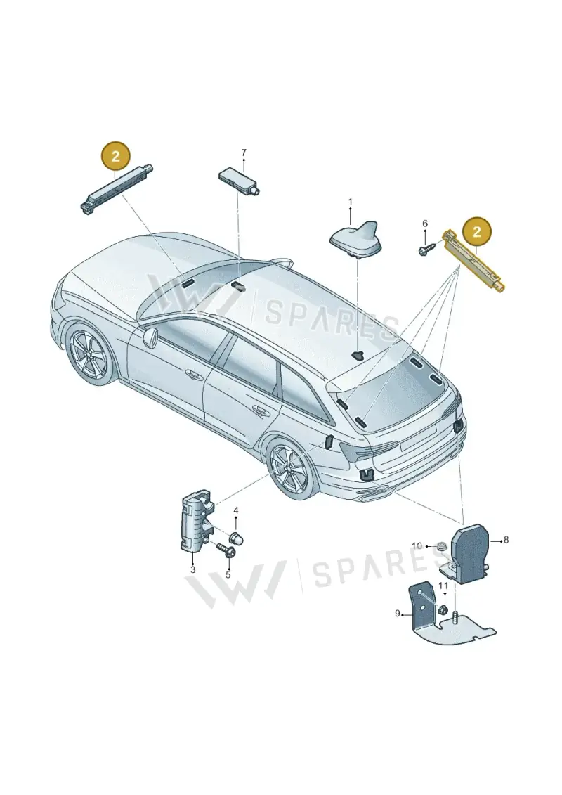 4K9035225B — Audi RS6 Avant (2019-) diagram 430035150, position 2