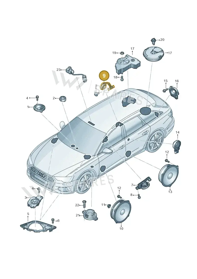 4K9035827A — Audi A6 2.0 (2018-) diagram 430035360, position 9