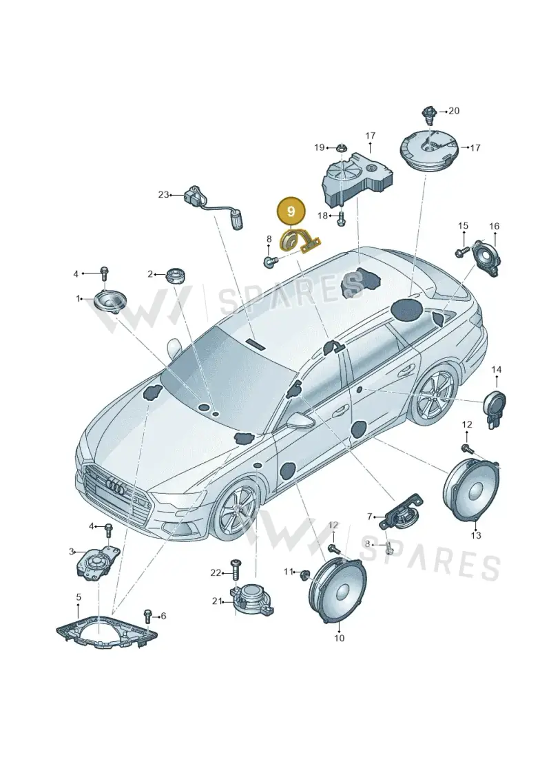 4K9035827 — Audi RS6 Avant (2019-) diagram 430035360, position 9