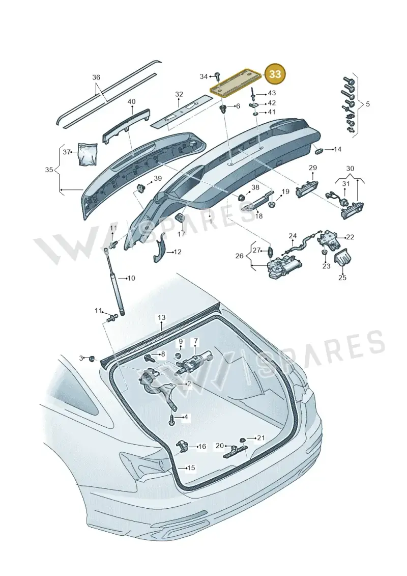 4K9827113B9B9 — Audi RS6 Avant (2019-2025) diagram 537827000, position 33
