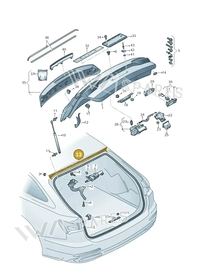4K9827229 — Audi A6 2.0 (2018-) diagram 430827010, position 13