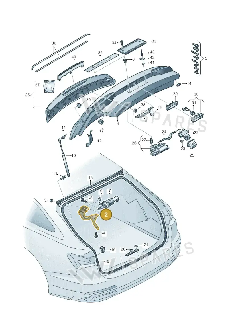 4K9827300A — Audi RS6 Avant (2019-) diagram 537827000, position 2