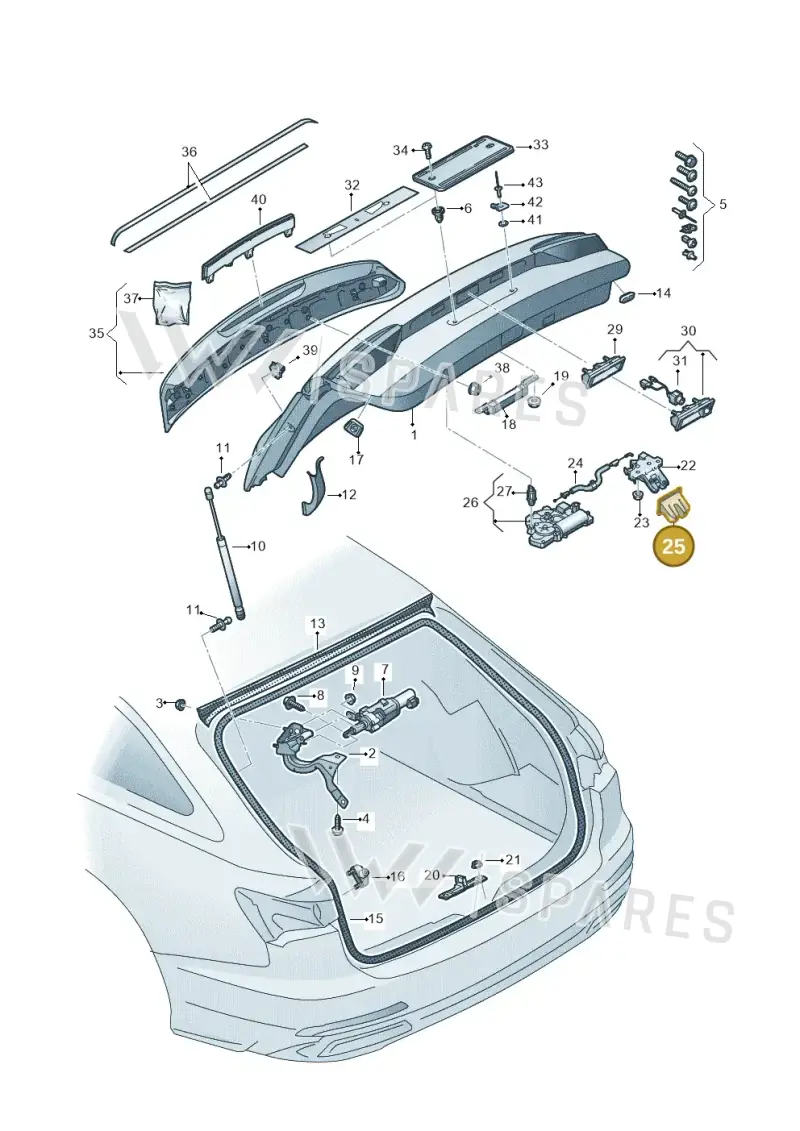 4K9827520A — Audi A6 (2018-2025) diagram 430827010, position 25