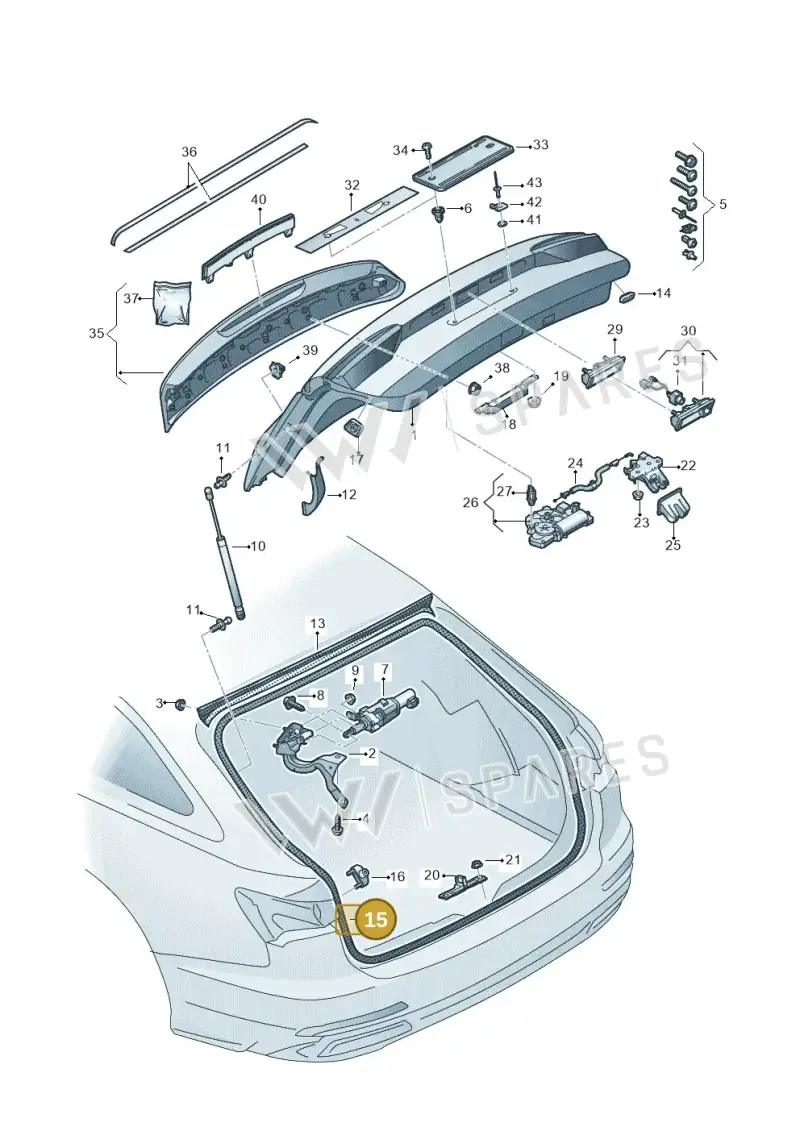 4K9827705E — Audi RS6 Avant (2019-2025) diagram 537827000, position 15