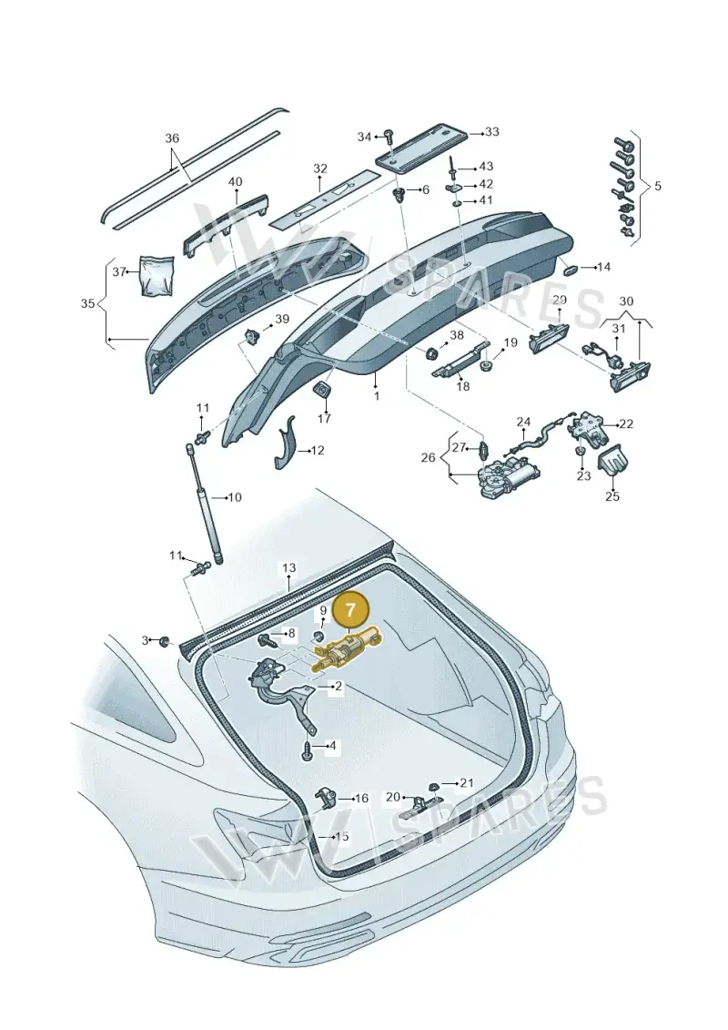 4K9827851C — Audi RS6 Avant (2019-2025) diagram 537827000, position 7
