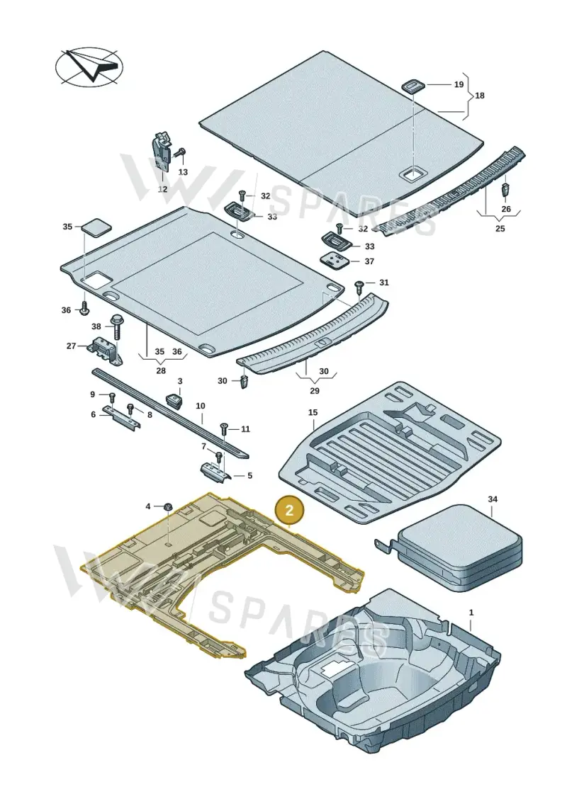 4K9858967A — Audi RS6 Avant (2019-2025) diagram 430863090, position 2