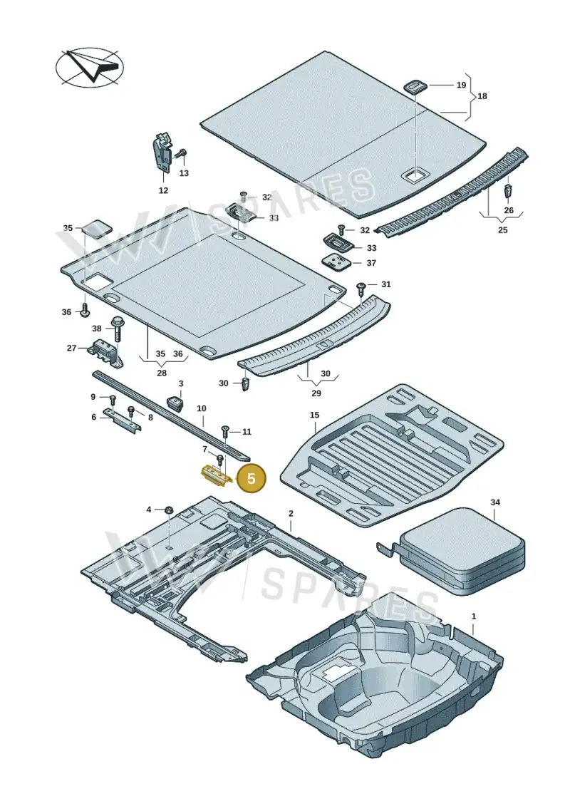 4K9863253A — Audi RS6 Avant (2019-) diagram 430863091, position 5