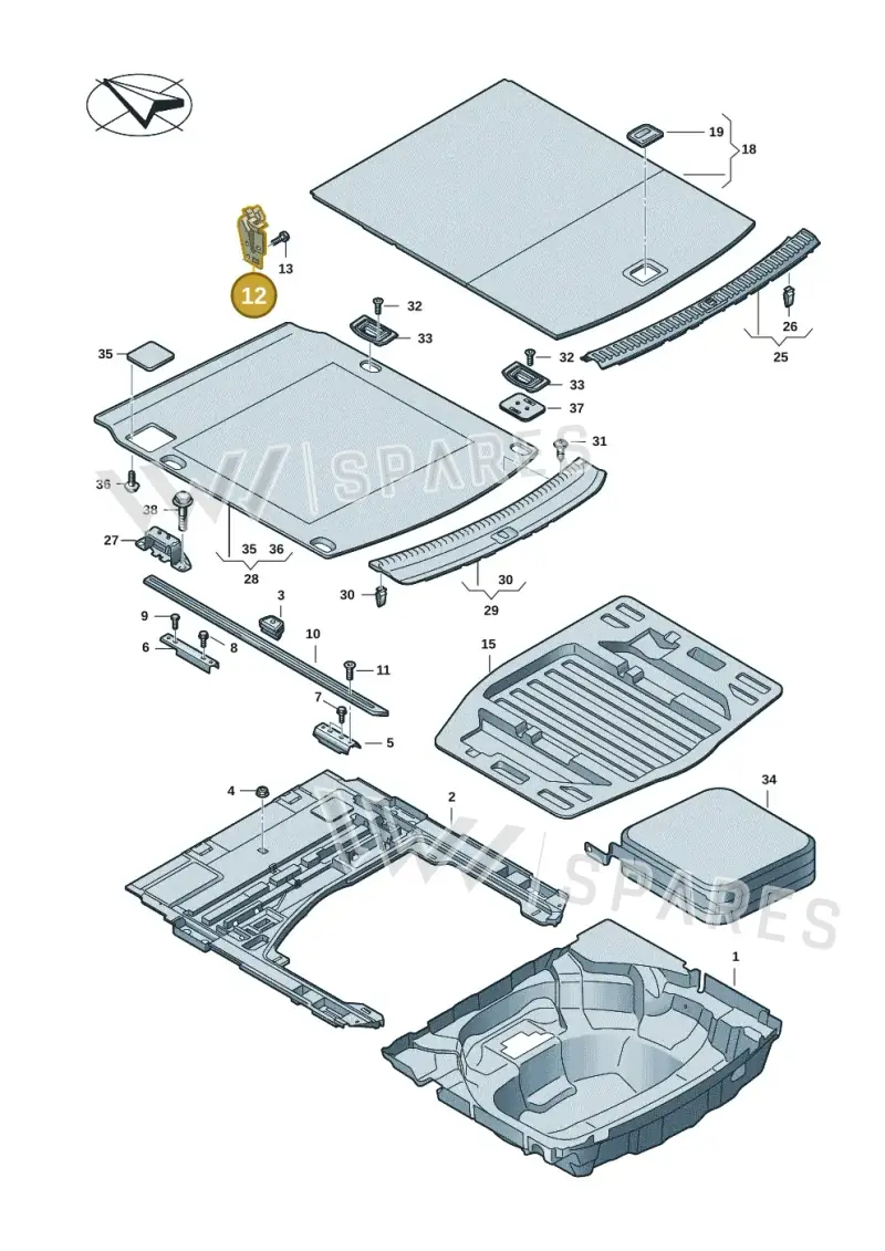 4K9863583 — Audi RS6 Avant (2019-) diagram 430863091, position 12