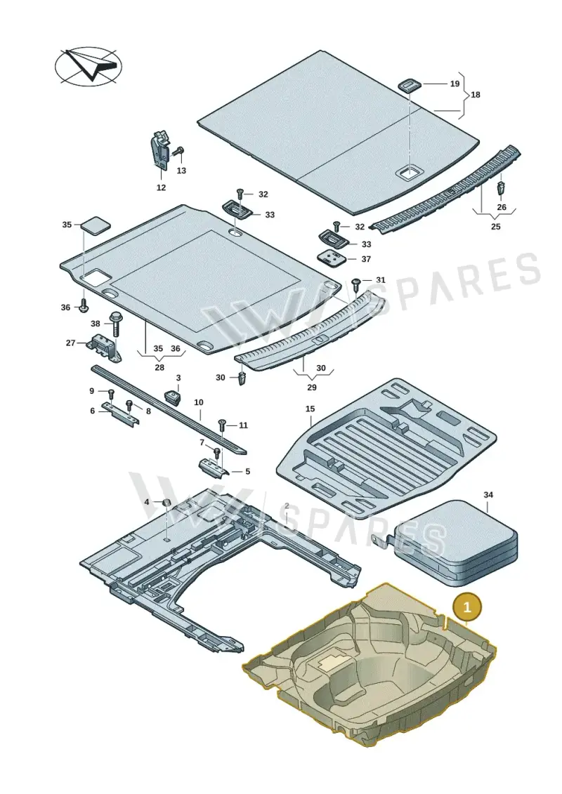 4K9863697F — Audi RS6 Avant (2019-2025) diagram 430863090, position 1