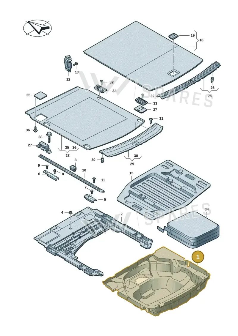 4K9863697H — Audi RS6 Avant (2019-2025) diagram 430863090, position 1