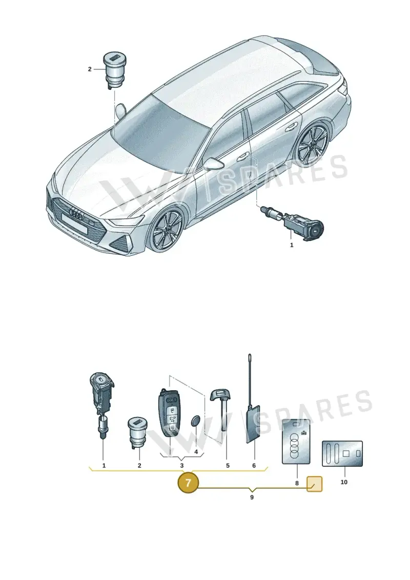 4K9898374KAIF — Audi RS6 Avant (2019-2025) diagram 537837010, position 7