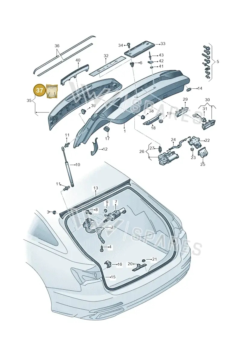 4K9898941 — Audi A6 (2018-2025) diagram 430827010, position 37