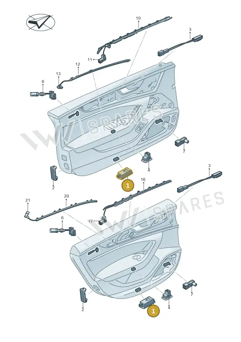 4K9947409 — Audi A6 2.0 (2018-) diagram 435947140, position 1