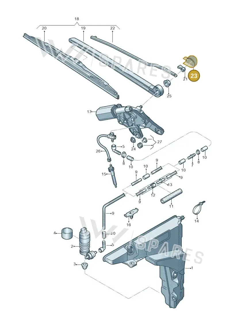 4K9955205A — Audi RS6 Avant (2019-) diagram 430955020, position 23