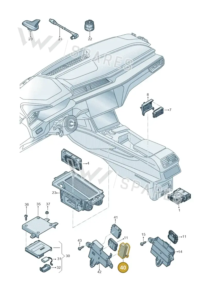 4KD035284A — Audi Q8 e-tron (2018-2020) diagram 586035550, position 40