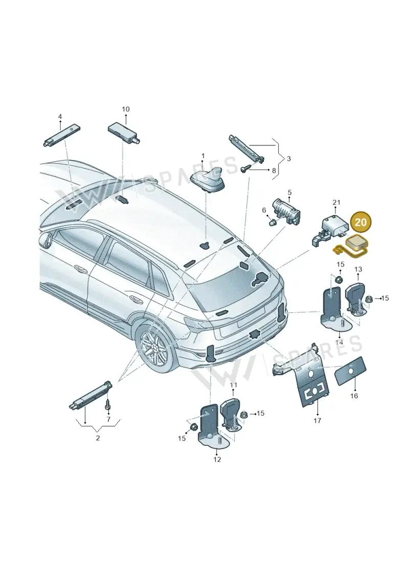 4KD035503 — Audi Q8 e-tron (2018-2020) diagram 586035100, position 20