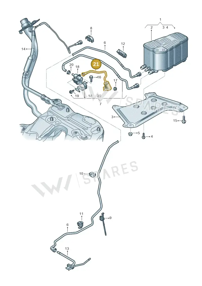 4KD906311A — Audi A6 (2018-2025) diagram 430201840, position 21