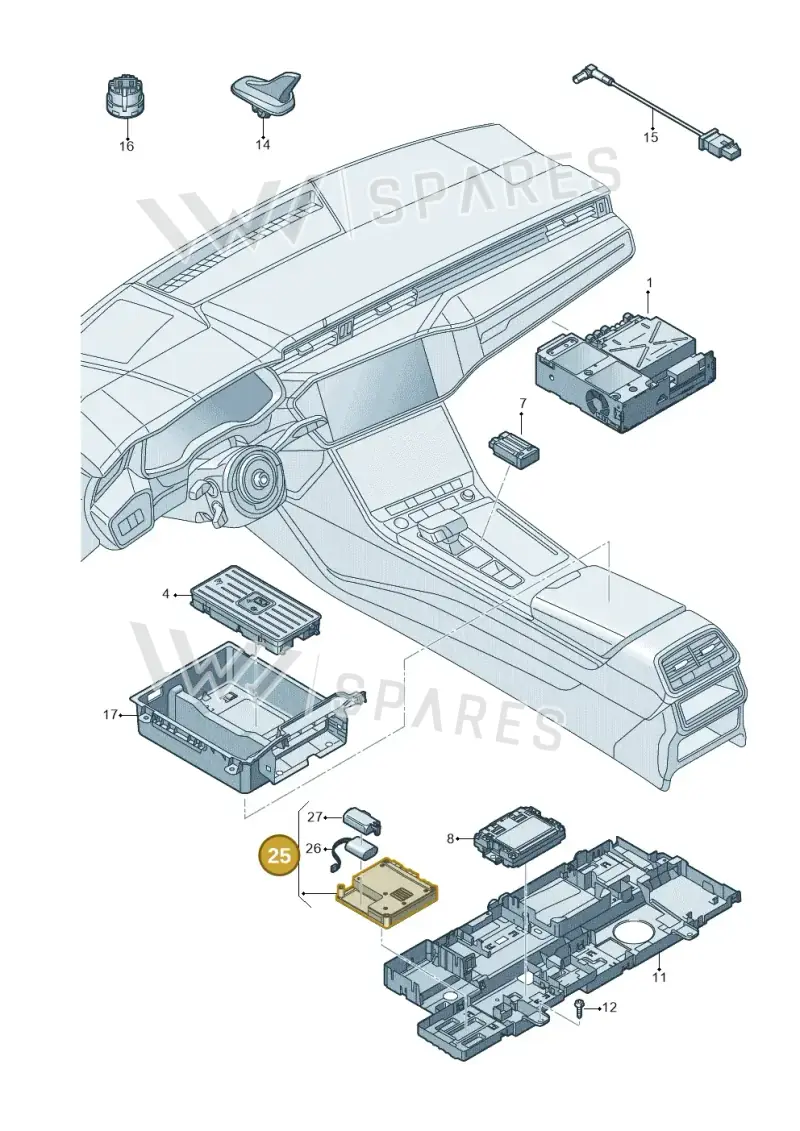 4KE035282M — Audi RS6 Avant (2019-2025) diagram 430035550, position 25