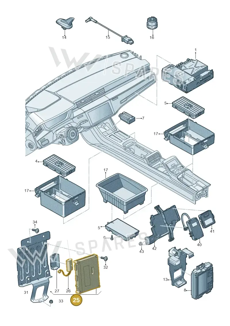 4KE035282M — Audi A8 (2017-2025) diagram 838035550, position 25