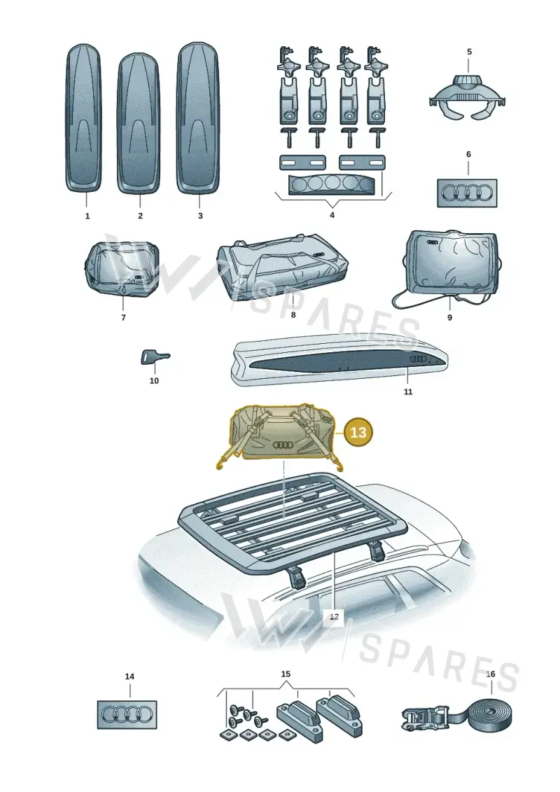4KE071154 — Audi A5 Limousine (2024-2025) diagram 586071041, position 13