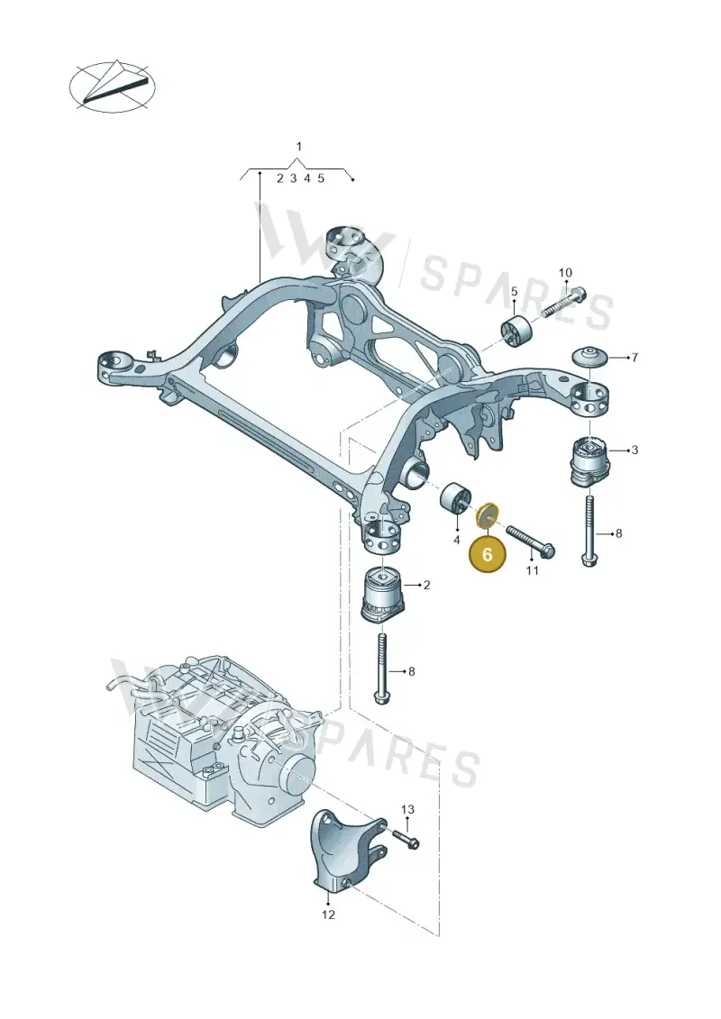 4KE199503 — Audi Q8 e-tron (2018-2020) diagram 586505000, position 6