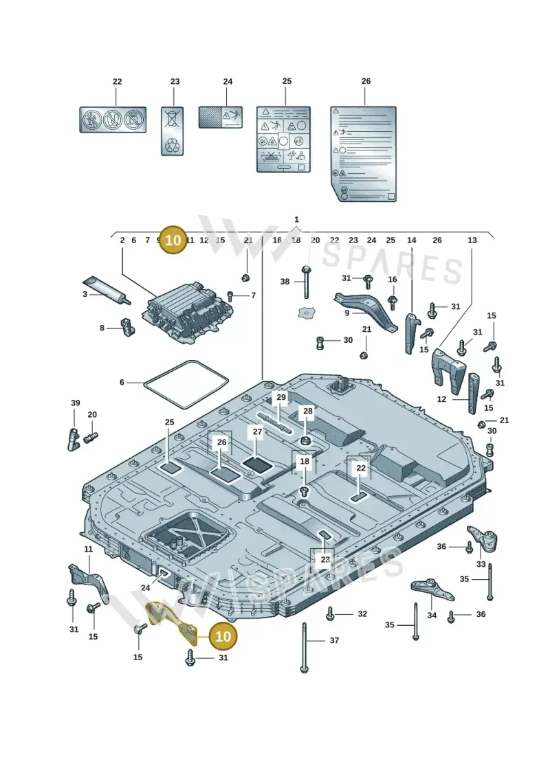 4KE801629 — Audi E-tron (2020-2023) diagram 4kc915520, position 10