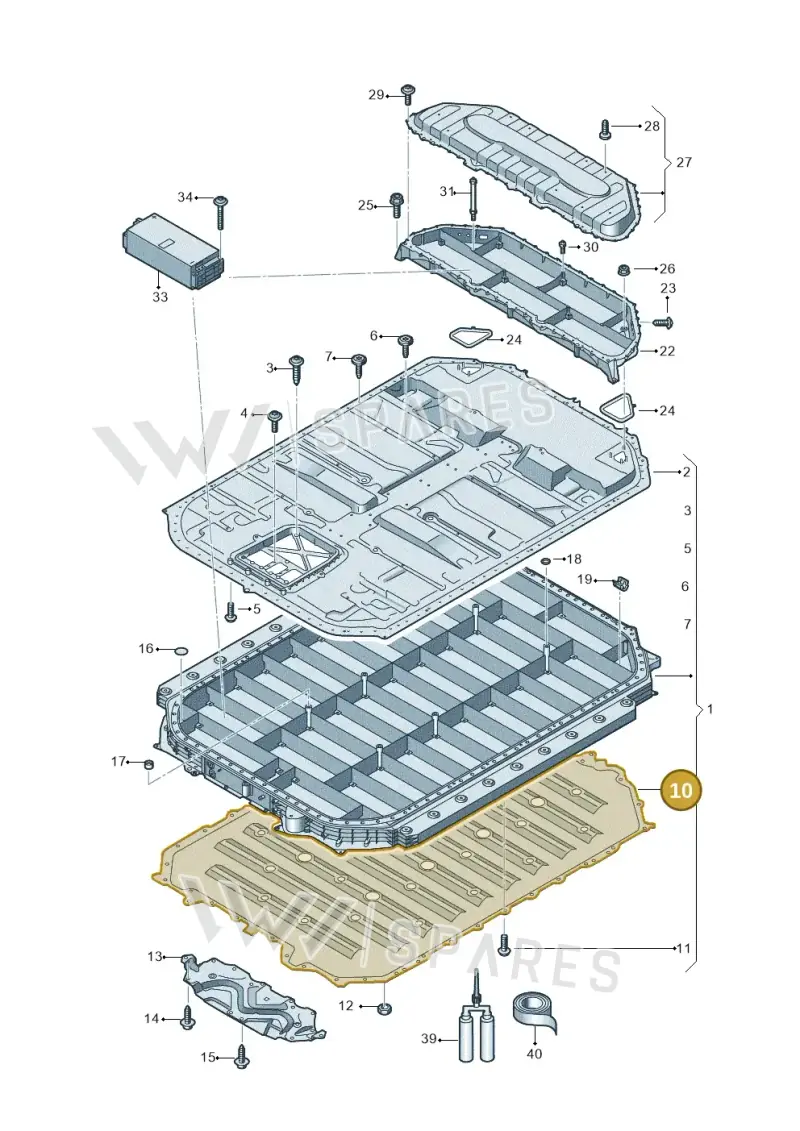 4KE801839 — Audi Q8 e-tron (2018-2025) diagram 586915550, position 10