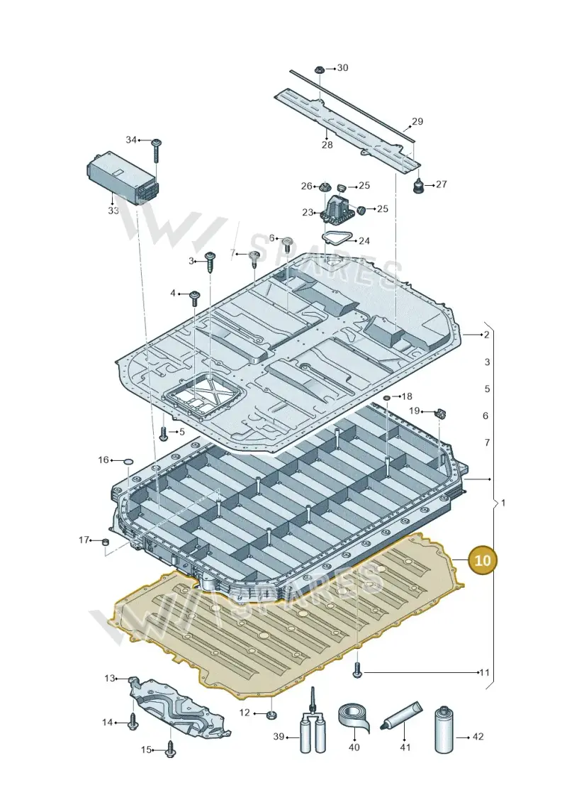 4KE801840A — Audi Q8 e-tron (2018-2025) diagram 586915560, position 10