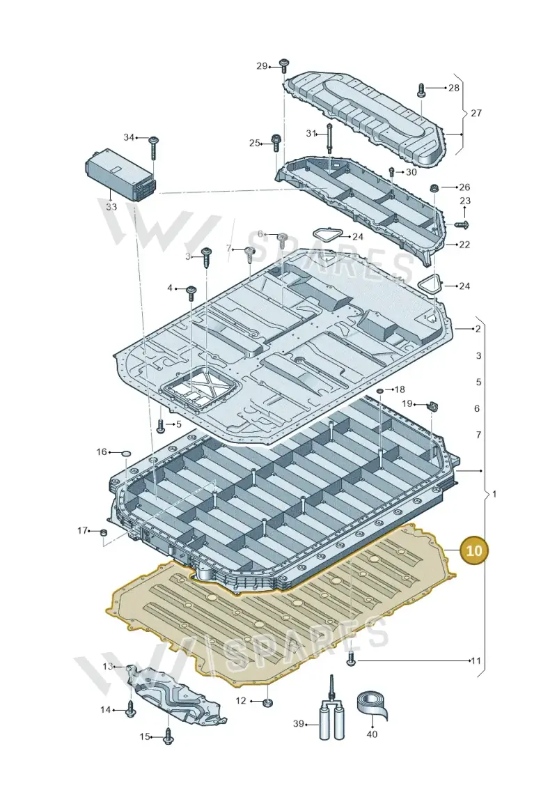 4KE801840 — Audi Q8 e-tron (2018-2025) diagram 586915550, position 10