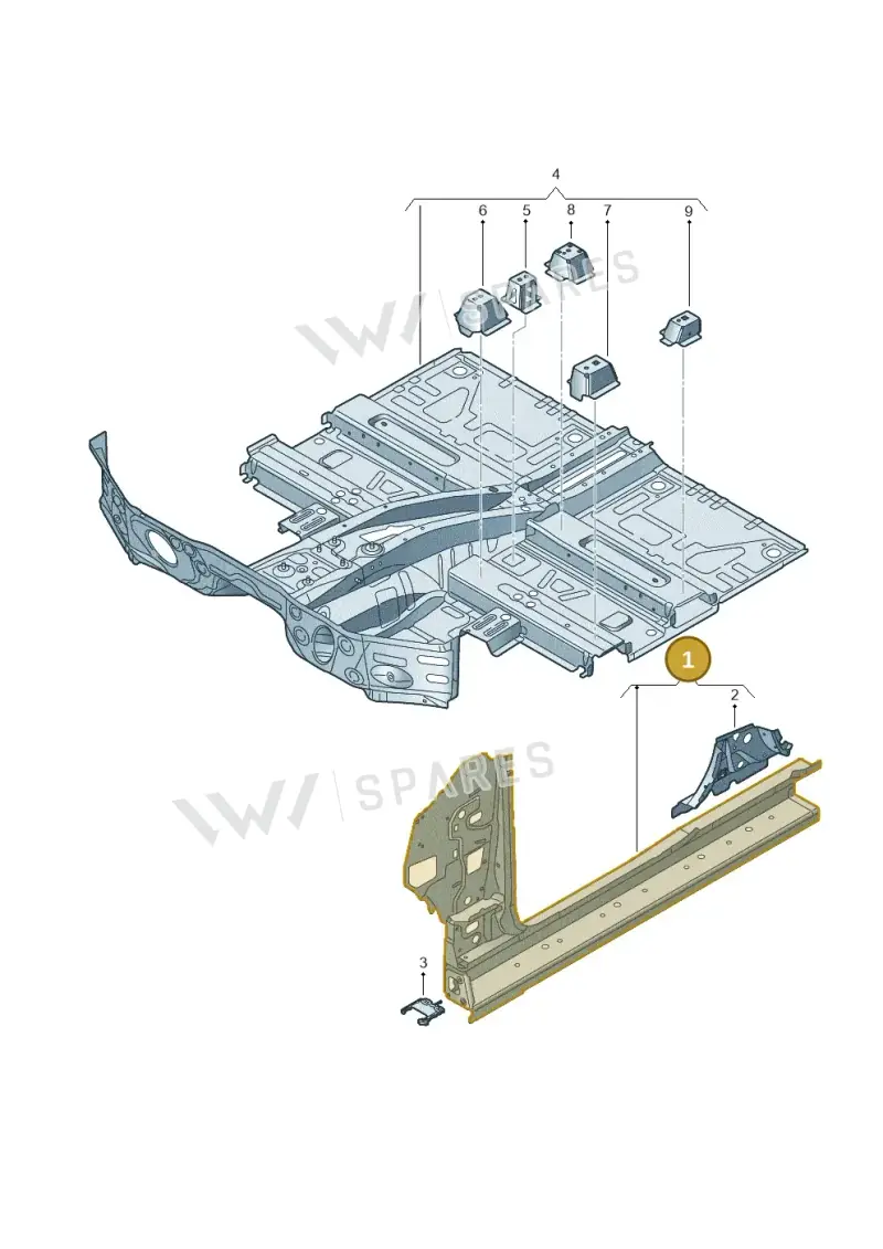 4KE802123H — Audi Q8 e-tron (2018-2025) diagram 586803100, position 1