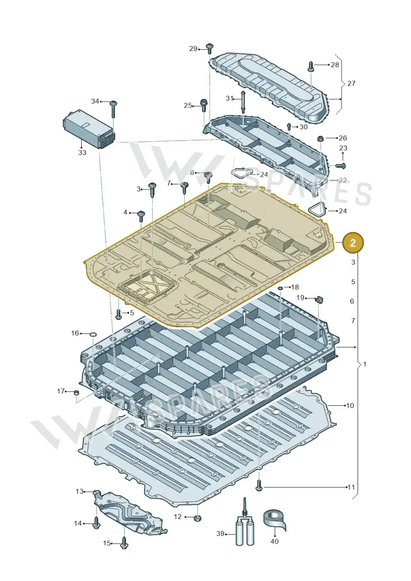 4KE802925B — Audi Q8 e-tron (2018-2025) diagram 586915550, position 2