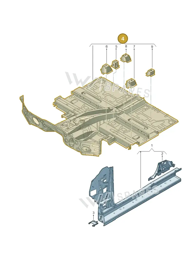 4KE803061E — Audi Q8 e-tron (2018-2025) diagram 586803100, position 4