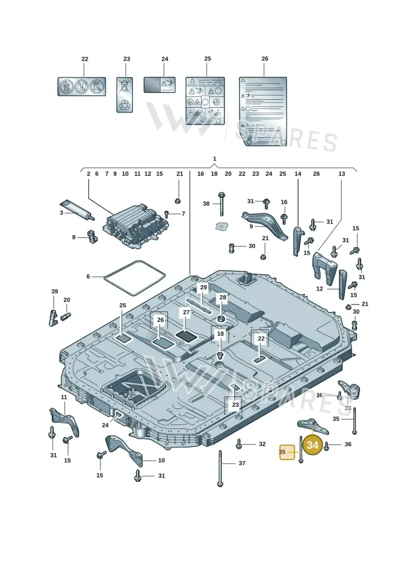 4KE803876A — Audi E-tron (2020-2023) diagram 4kc915520, position 34