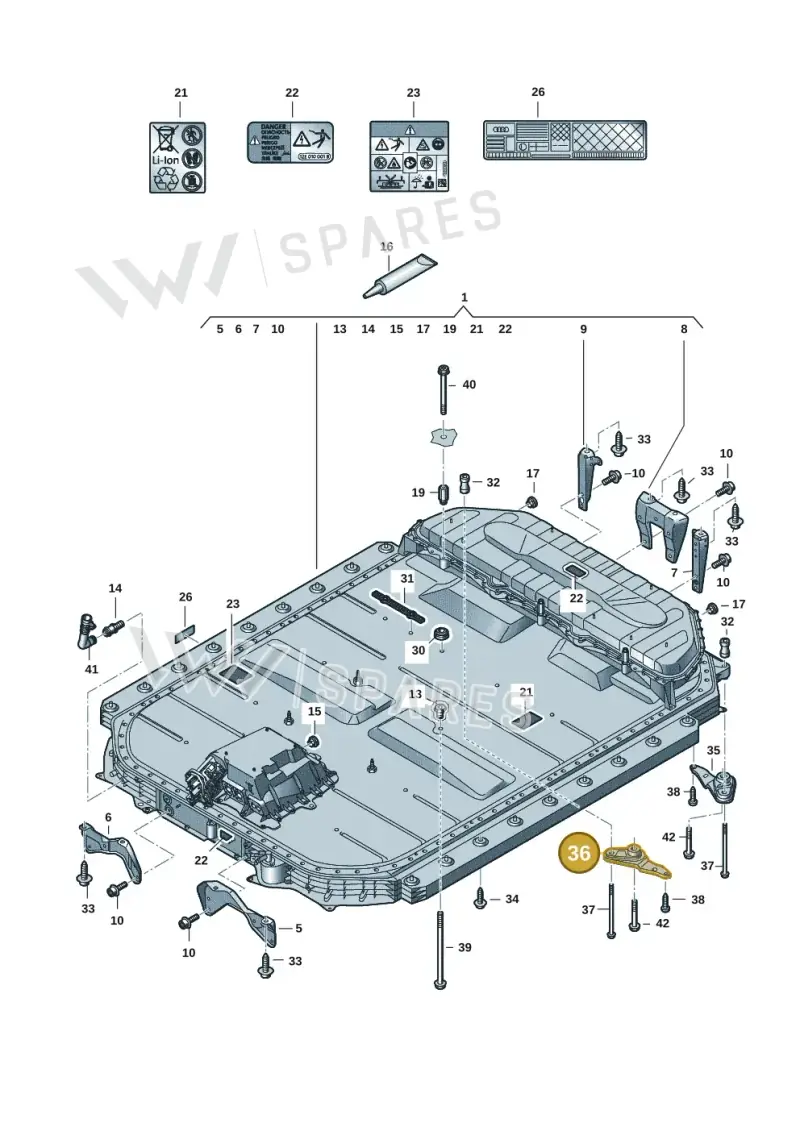 4KE803876B — Audi Q8 e-tron (2018-2025) diagram 586915500, position 36