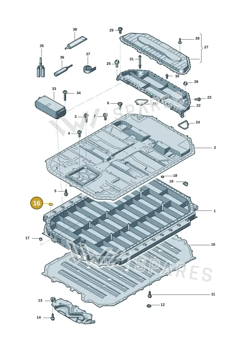 4KE804535 — Audi E-tron (2020-2023) diagram 4kc915538, position 16