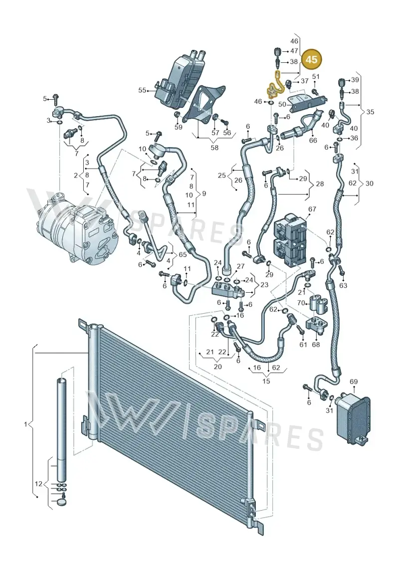 4KE816728A — Audi Q8 e-tron (2018-2020) diagram 586260700, position 45