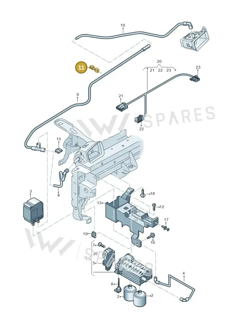 4KE820055 — Audi Q8 e-tron (2018-2020) diagram 586819150, position 11