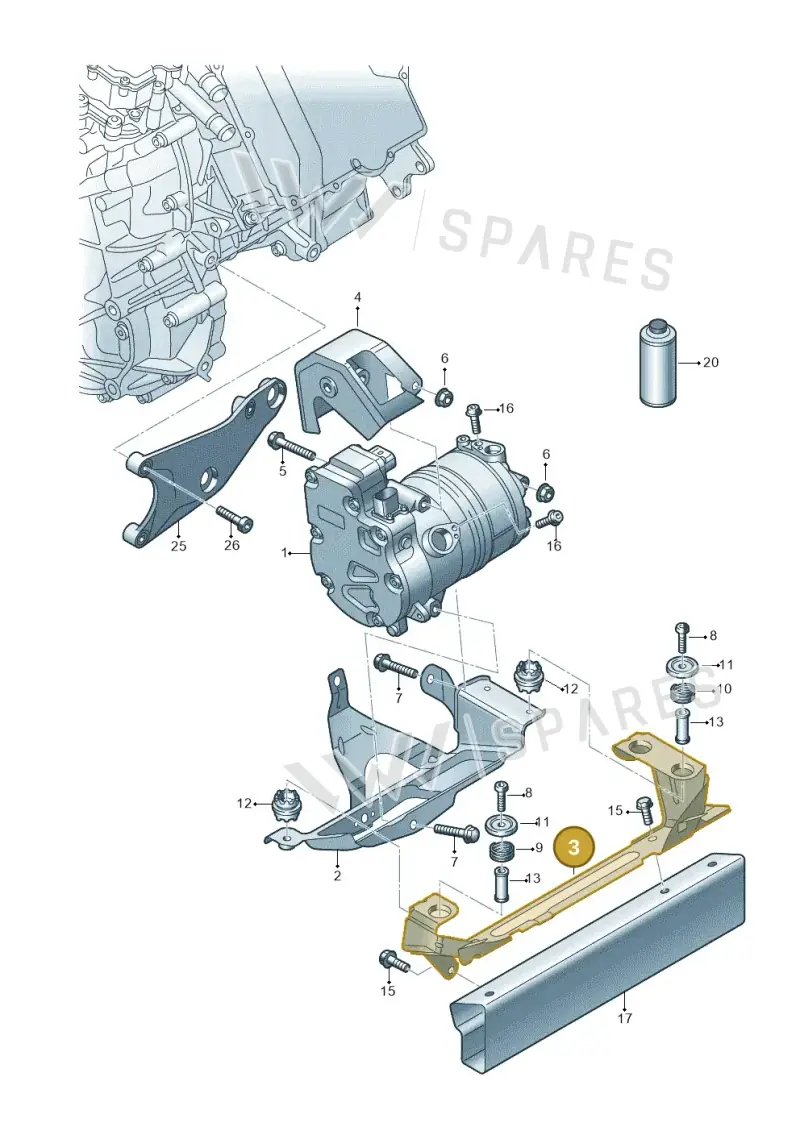 4KE820195AC — Audi Q8 e-tron (2018-2020) diagram 586260300, position 3
