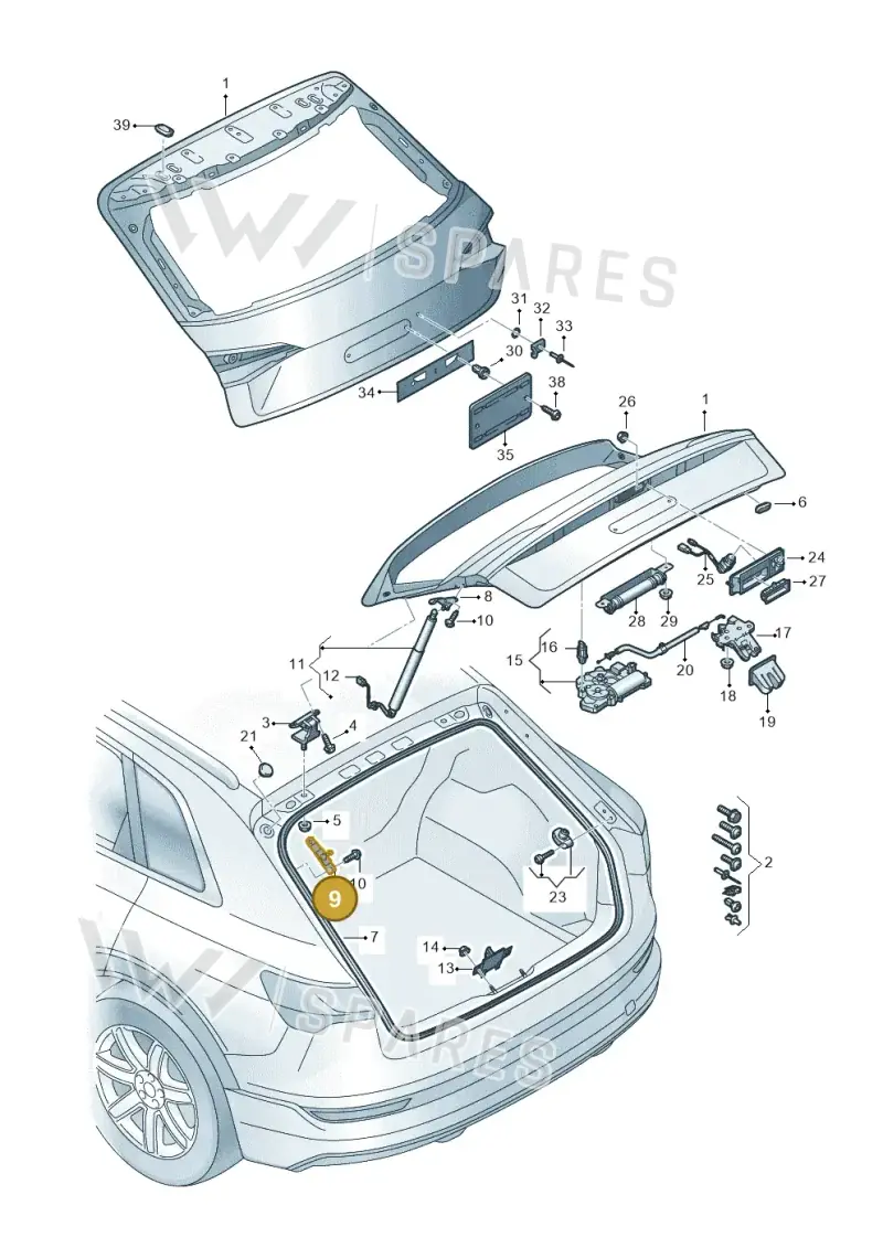 4KE827603 — Audi Q8 e-tron (2018-2020) diagram 586827000, position 9