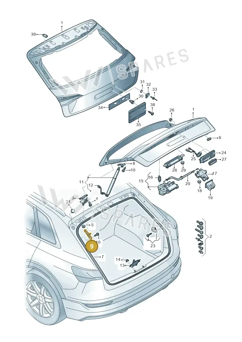4KE827604 — Audi Q8 e-tron (2018-2020) diagram 586827000, position 9