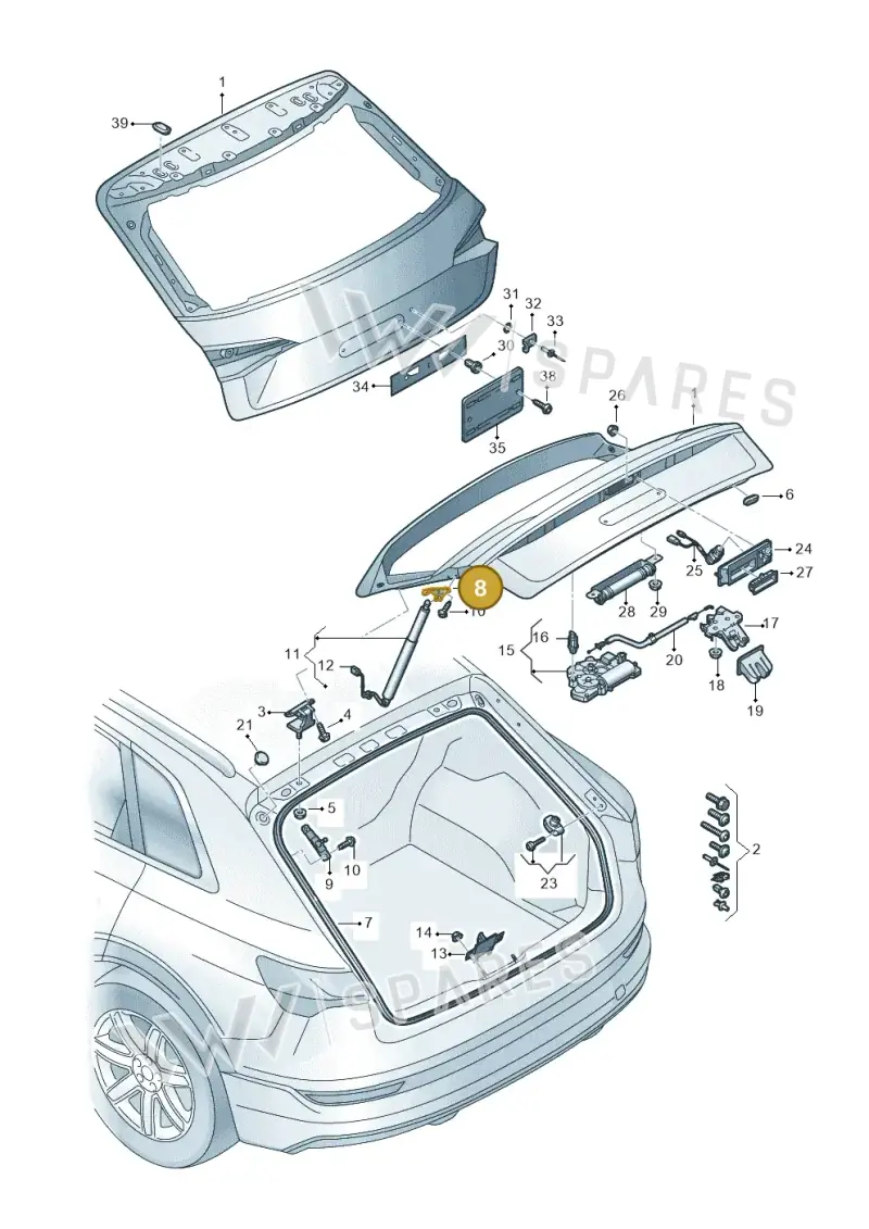 4KE827605 — Audi Q8 e-tron (2018-2020) diagram 586827000, position 8