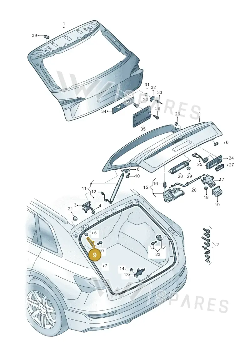 4KE827608 — Audi Q8 e-tron (2018-2025) diagram 586827000, position 9