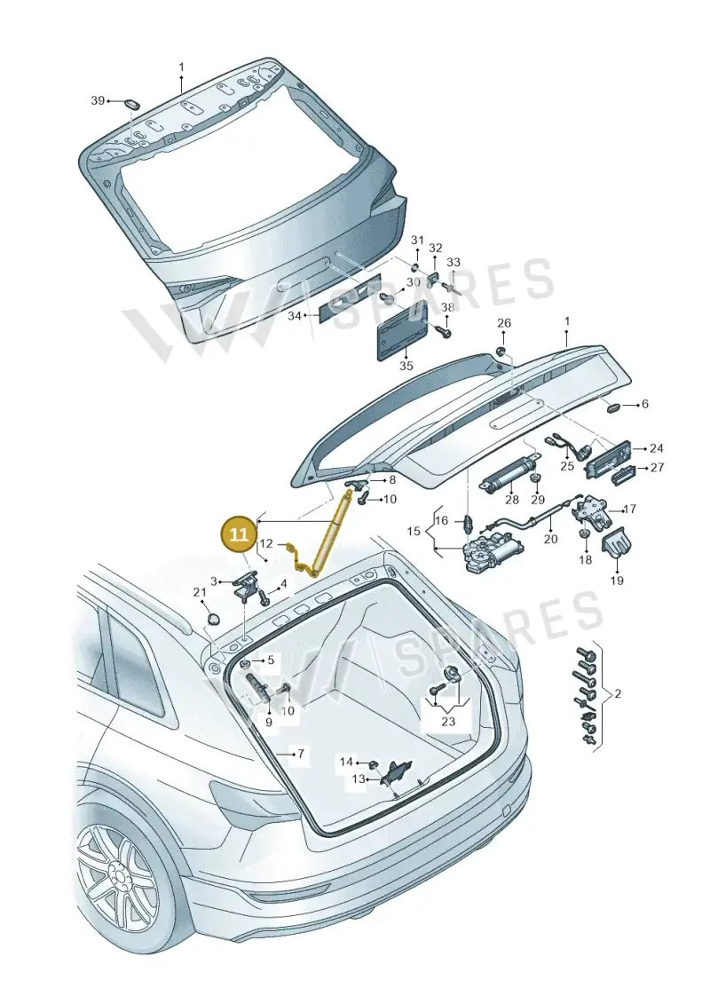 4KE827851G — Audi Q8 e-tron (2018-2025) diagram 586827000, position 11