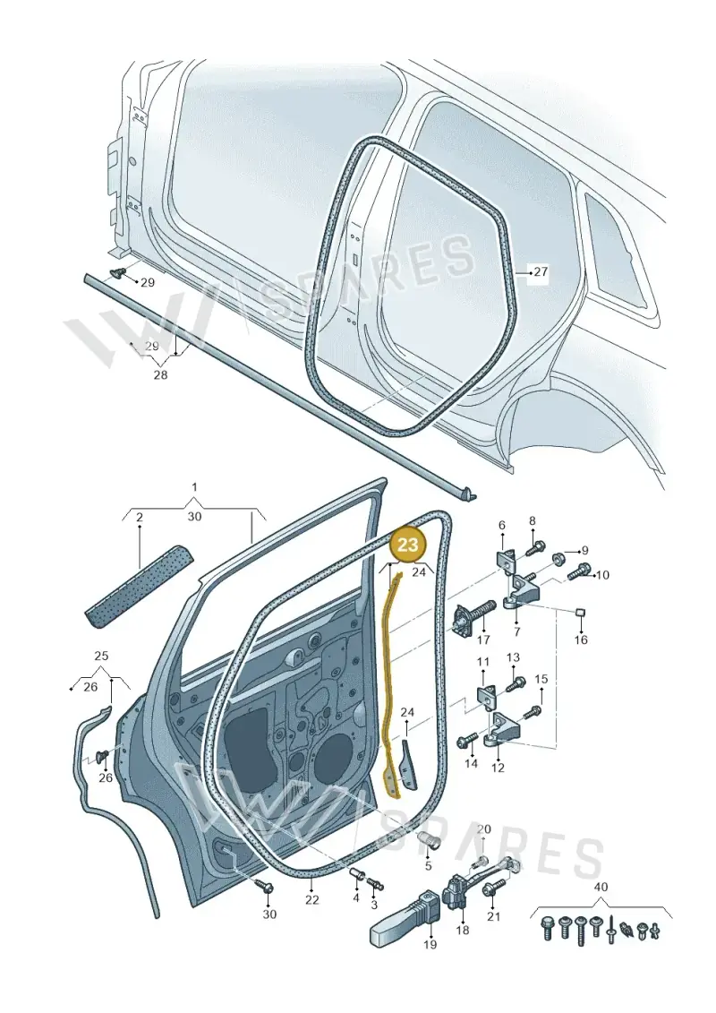 4KE839717A — Audi Q8 e-tron (2018-2025) diagram 586833010, position 23