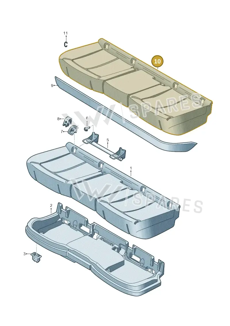 4KE885403D25D — Audi Q8 e-tron (2018-2025) diagram 896885000, position 10