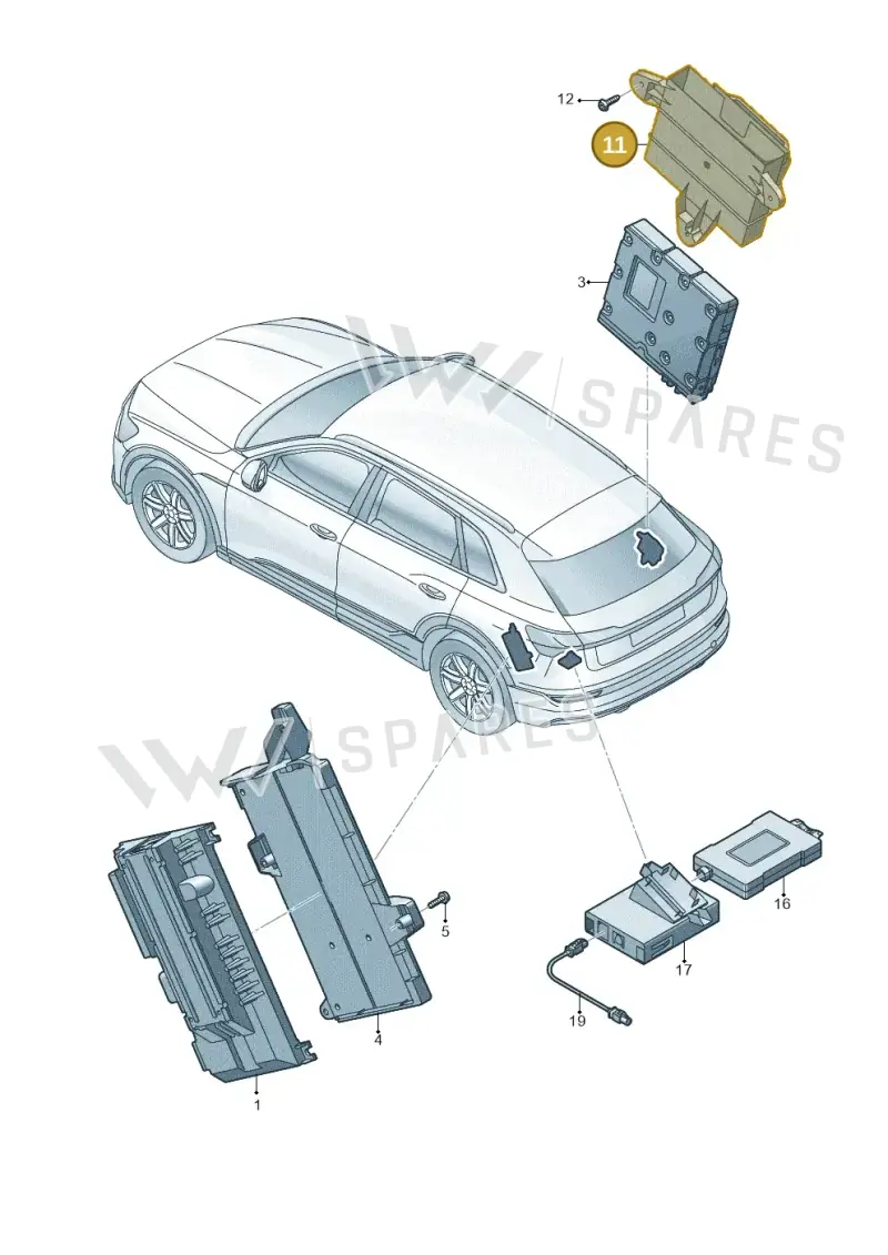 4KE907390 — Audi Q8 e-tron (2018-2025) diagram 586035400, position 11