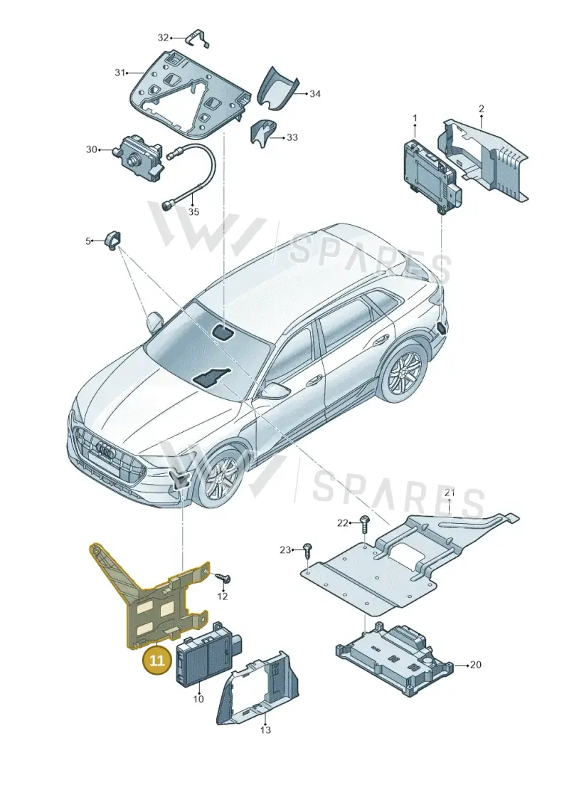 4KE907912A — Audi Q8 e-tron (2018-2025) diagram 586907220, position 11