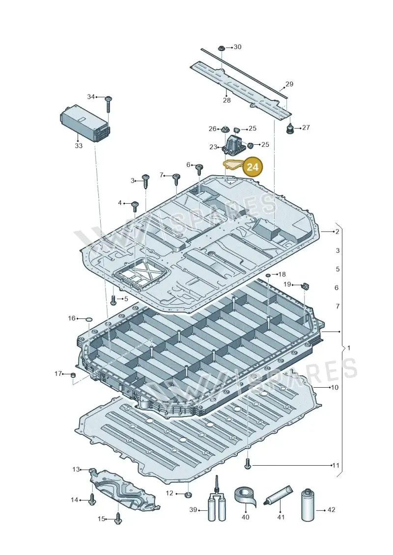 4KE915434B — Audi Q8 e-tron (2018-2025) diagram 586915560, position 24