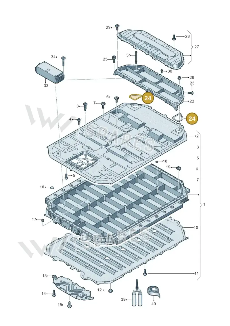 4KE915434 — Audi Q8 e-tron (2018-2025) diagram 586915550, position 24